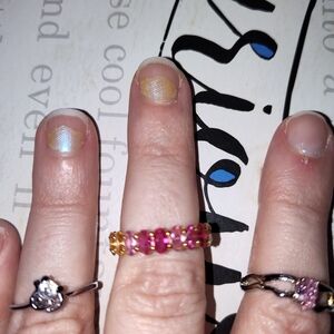 Elegant Pink and Gold Ring